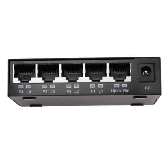 5 Ports POE-Switch mit 10 / 100Mbps IEEE802.3af Power Over Ethernet-Netzwerk-Switch für VoIP-Telefon-AP-Geräte mit IP-Kamera – Bild 5