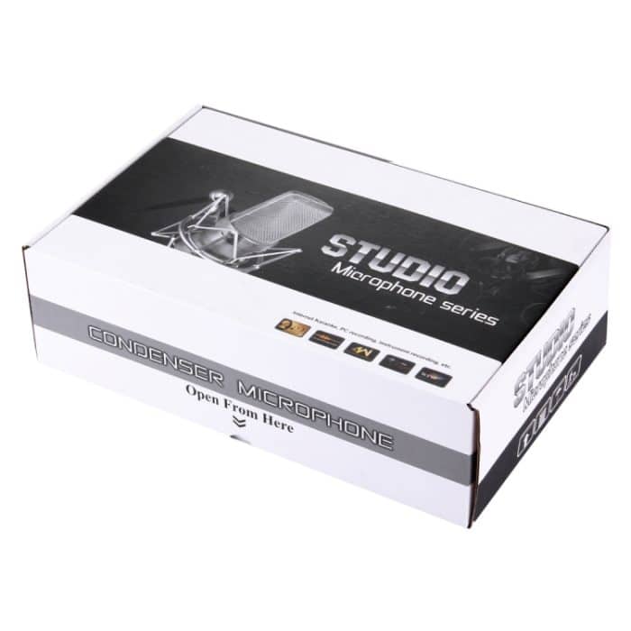 FIFINE F-700 Professionelles Kondensator-Tonaufnahmemikrofon mit Stoßdämpferhalterung für Studio-Radioübertragungen und Live-Boardcast, 3,5-mm-Kopfhöreranschluss, Kabellänge: 2,5 m – Bild 8