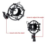 FIFINE F-700 Professionelles Kondensator-Tonaufnahmemikrofon mit Stoßdämpferhalterung für Studio-Radioübertragungen und Live-Boardcast, 3,5-mm-Kopfhöreranschluss, Kabellänge: 2,5 m – Bild 9