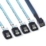 Mini SAS SFF-8643 Host auf 7-Pin 4 SATA-Zielfestplatte 6 Gbit / s Data Server Raid-Kabel, Länge: 1 m