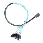 Mini SAS SFF-8643 Host auf 7-Pin 4 SATA-Zielfestplatte 6 Gbit / s Data Server Raid-Kabel, Länge: 1 m – Bild 2