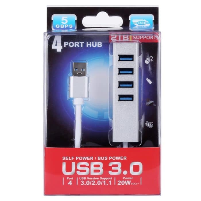 5 Gbit/s Super Speed Self/Bus Power 4 Ports USB 3.0 HUB, USB – Bild 4