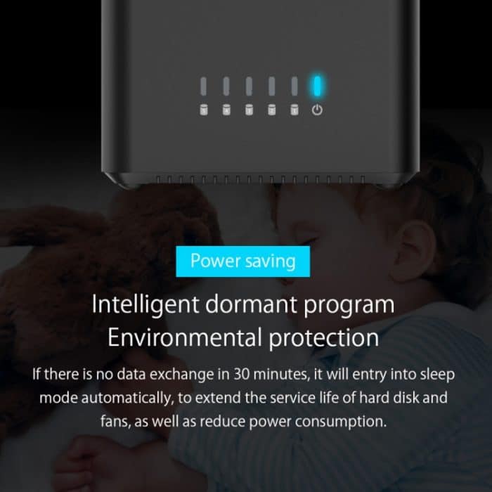 ORICO DS500U3 3,5-Zoll-USB 3.0-Festplattengehäuse mit 5 Feldern und blauer LED-Anzeige – Bild 7