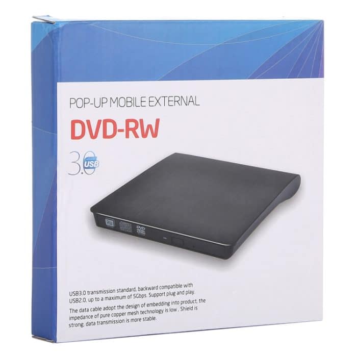Gebürstete Textur USB 3.0 POP-UP Mobiles externes DVD-Rw DVD / CD-umschreibbares Laufwerk Externes ODD- und HDD-Gerät – Bild 6