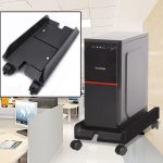 Verstellbare Halterung für Computer-Mainframe-Host mit Rad, Größe: S, H Type (Black), H Type (White)