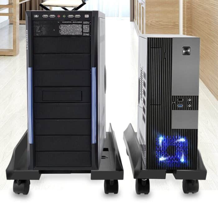 Verstellbare Halterung für Computer-Mainframe-Host mit Rad, Größe: S, H Type (Black), H Type (White) – Bild 10