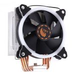 6 Kupferrohre CPU-Kühlkörper Hydrauliklager Kühlgebläse Leiser Lüfter mit RGB-bunten Lichtern 4-polig für Intel: LGA775 1150 1151 1155 1156 1366 2011 (AMD: FM1 FM2 AM2 AM3 + AM4)
