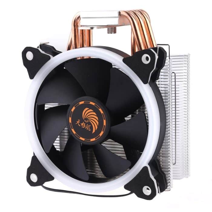 6 Kupferrohre CPU-Kühlkörper Hydrauliklager Kühlgebläse Leiser Lüfter mit RGB-bunten Lichtern 4-polig für Intel: LGA775 1150 1151 1155 1156 1366 2011 (AMD: FM1 FM2 AM2 AM3 + AM4) – Bild 2
