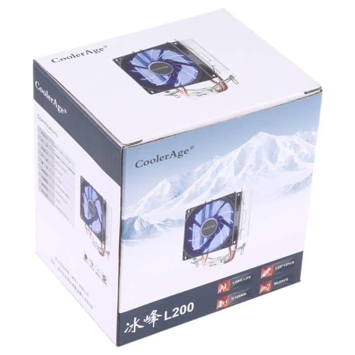 CoolAge AMD CPU Kühlkörper Hydrauliklager Lüfter Doppelkühllüfter 3-polig für Intel LGA775 115X AM2 AM3 AM4 FM1 FM2 1366 – Bild 8
