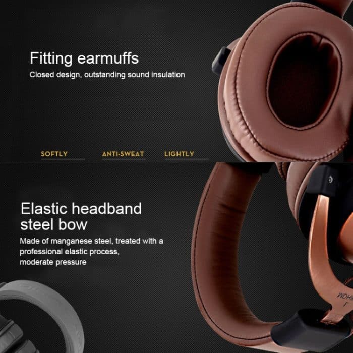 ISK MDH8500 Vollständig geschlossener dynamischer Stereo-Monitor Kabelgebundenes Headset Noise Cancelling Studio-Kopfhörer – Bild 9