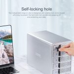 ORICO 9558U3 5-Bay USB 3.0 Typ-B Aluminium 3,5 Zoll SSD / SATA HDD-Gehäuse Speicher-Festplattenbox für Laptop-Computer-Desktop-PC, SSD / SATA (Black), SSD / SATA (Silver) – Bild 6