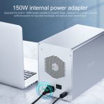 ORICO 9558U3 5-Bay USB 3.0 Typ-B Aluminium 3,5 Zoll SSD / SATA HDD-Gehäuse Speicher-Festplattenbox für Laptop-Computer-Desktop-PC, SSD / SATA (Black), SSD / SATA (Silver) – Bild 9