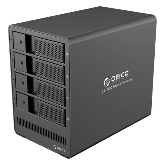 PC0551B.jpg ORICO 9558RU3 5-Bay USB 3.0 Typ-B Aluminium 3,5 Zoll SATA HDD-Gehäuse Speicher-Festplattenbox, unterstützt RAID 0/5-Modus, SATA (RAID 0 / 5 Mode) Black, SATA (RAID 0 / 5 Mode) Silver – Bild 1