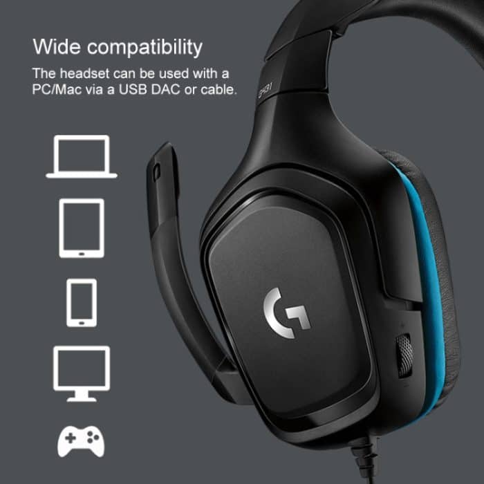 Logitech G431 Dolby 7.1 Surround Sound Stereo Faltgeräuschreduzierung Wettbewerb Gaming Headset – Bild 9