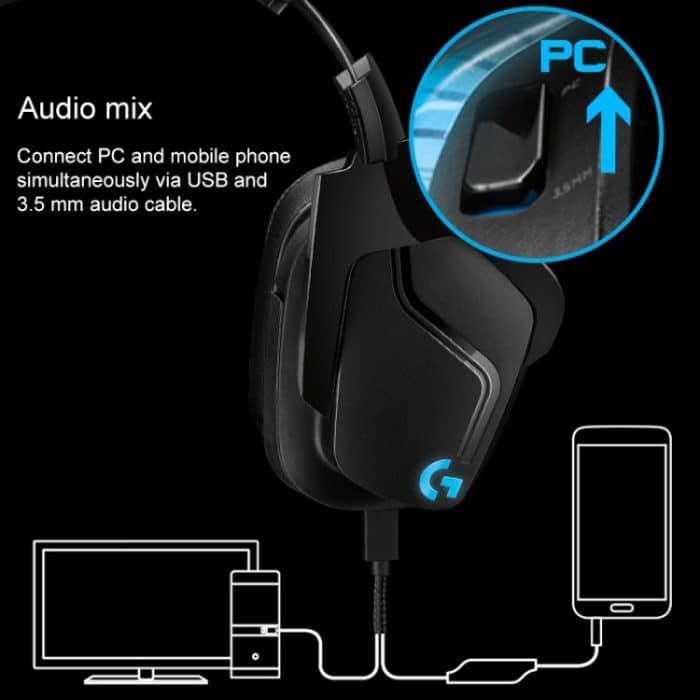 Logitech G633S Dolby 7.1 Surround Sound Stereo Farbige Beleuchtung Geräuschreduzierung Wettbewerb Gaming Wired Headset – Bild 9