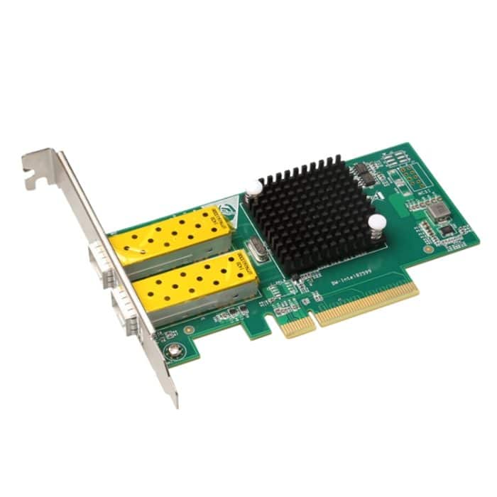 XXA037 Intel 82599 Dual SFP Port PCI Express FCoE PCIe x8 10 Gigabit Ethernet Netzwerk Optischer LAN-Kartenadapter – Bild 1
