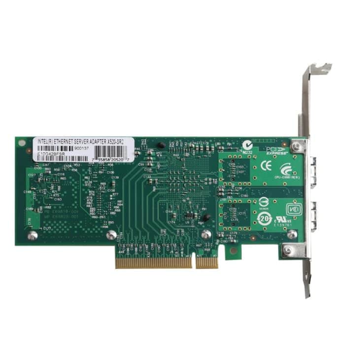 XXA037 Intel 82599 Dual SFP Port PCI Express FCoE PCIe x8 10 Gigabit Ethernet Netzwerk Optischer LAN-Kartenadapter – Bild 3