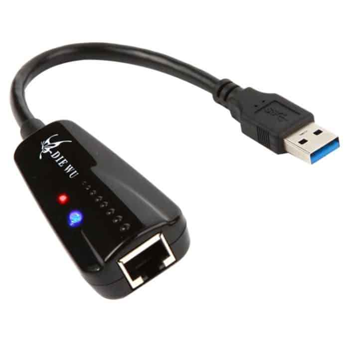 DIE WU TXA042 Realtek 8153 USB 3.0 zu Gigabit Ethernet RJ45 LAN 10/100 / 1000Mbps Netzwerkkartenadapter – Bild 1
