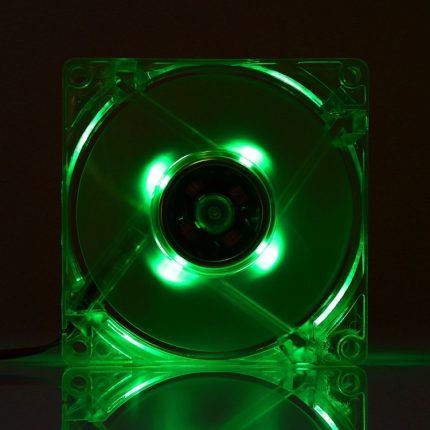 8025 4 Pin DC 12V 0,18A Computergehäuse-Kühler-Lüfter mit LED-Licht, zufällige Farblieferung, Größe: 80 x 80 x 25 mm, 8025 Red, 8025 Blue, 8025 Green, 8025 Dark Blue