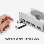 ORICO MH4PU Aluminiumlegierung 4 Ports USB 3.0 Clip-Typ-HUB mit 1 m USB-Kabel, Clip-Breitenbereich: 10–32 mm (schwarz), MH4PU(Black), MH4PU(Silver) – Bild 6