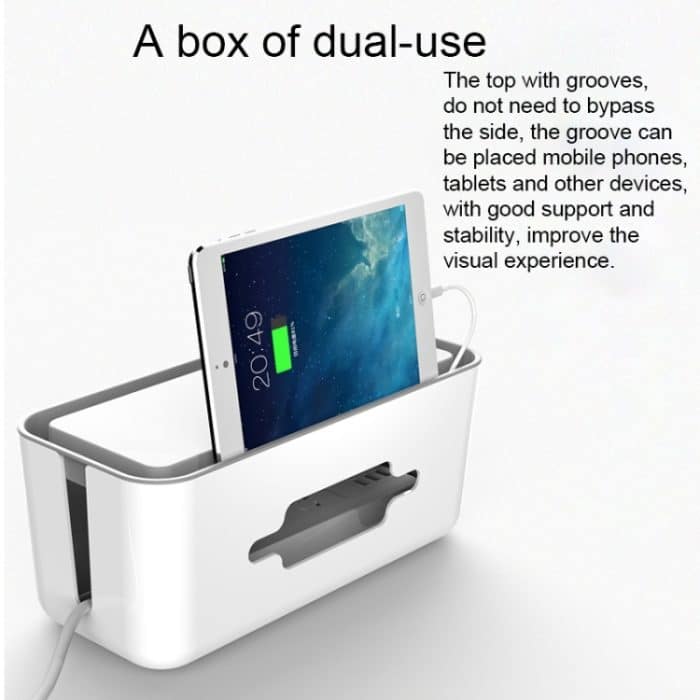 ORICO CMB-18 Trennendes Design ABS-Steckdose Aufbewahrungsbox für Stromkabel Manager mit Telefon- / Tablet-Halter für Schreibtisch, Wohnzimmer, Büro, Schlafzimmer – Bild 8