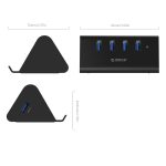 ORICO SHC-U3 ABS Material Desktop 4 Anschlüsse USB 3.0 HUB mit Telefon- / Tablet-Halter und 1 m USB-Kabel und LED-Anzeige – Bild 4