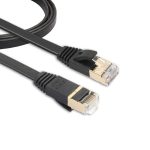 1 m langes, ultraflaches CAT7 10-Gigabit-Ethernet-Patchkabel für Modem-Router-LAN-Netzwerk – mit abgeschirmten RJ45-Anschlüssen, Length: 1m