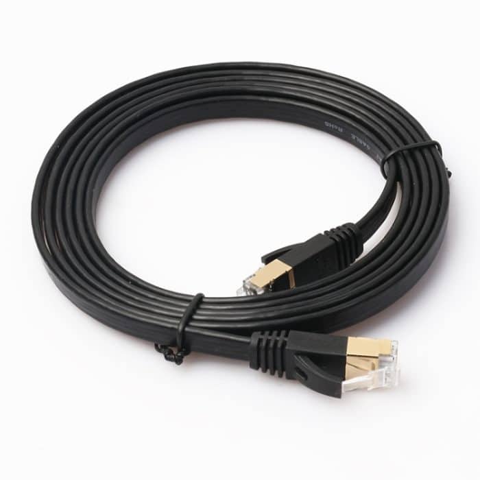 1,8 m langes, ultraflaches CAT7 10-Gigabit-Ethernet-Patchkabel für Modem-Router-LAN-Netzwerk – mit abgeschirmten RJ45-Anschlüssen, Length: 1.8m – Bild 2