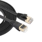 3 m langes, ultraflaches CAT7 10-Gigabit-Ethernet-Patchkabel für Modem-Router-LAN-Netzwerk – mit abgeschirmten RJ45-Anschlüssen, Length: 3m