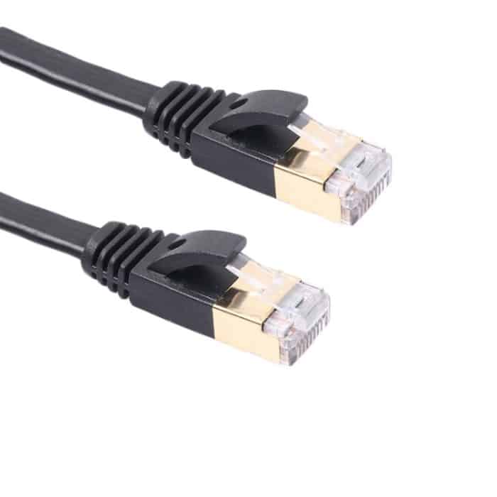 3 m langes, ultraflaches CAT7 10-Gigabit-Ethernet-Patchkabel für Modem-Router-LAN-Netzwerk – mit abgeschirmten RJ45-Anschlüssen, Length: 3m – Bild 3