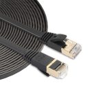 5 m langes, ultraflaches CAT7 10-Gigabit-Ethernet-Patchkabel für Modem-Router-LAN-Netzwerk – mit abgeschirmten RJ45-Anschlüssen, Length: 5m