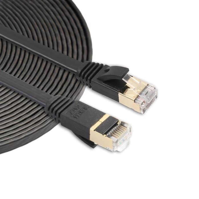 PC1239B.jpg 5 m langes, ultraflaches CAT7 10-Gigabit-Ethernet-Patchkabel für Modem-Router-LAN-Netzwerk – mit abgeschirmten RJ45-Anschlüssen, Length: 5m – Bild 1
