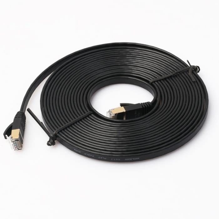 5 m langes, ultraflaches CAT7 10-Gigabit-Ethernet-Patchkabel für Modem-Router-LAN-Netzwerk – mit abgeschirmten RJ45-Anschlüssen, Length: 5m – Bild 2