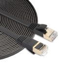 8 m langes, ultraflaches CAT7 10-Gigabit-Ethernet-Patchkabel für Modem-Router-LAN-Netzwerk – mit abgeschirmten RJ45-Anschlüssen, Length: 8m