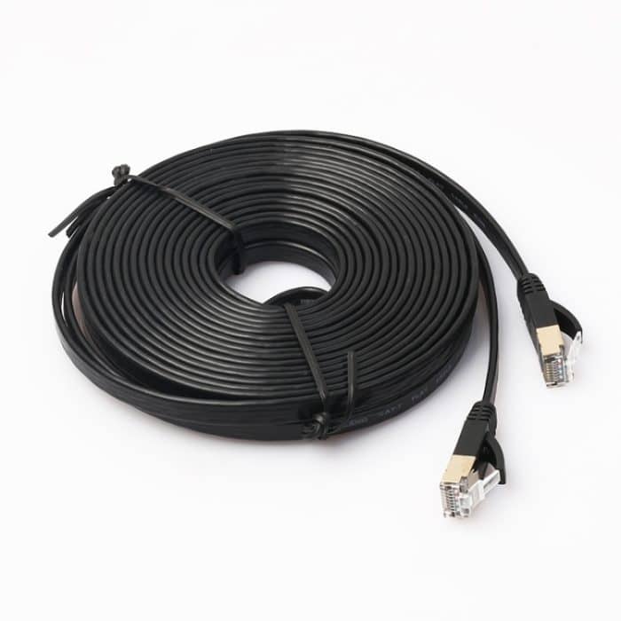8 m langes, ultraflaches CAT7 10-Gigabit-Ethernet-Patchkabel für Modem-Router-LAN-Netzwerk – mit abgeschirmten RJ45-Anschlüssen, Length: 8m – Bild 2