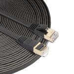 15 m langes, ultraflaches CAT7 10-Gigabit-Ethernet-Patchkabel für Modem-Router-LAN-Netzwerk – mit abgeschirmten RJ45-Anschlüssen, Length: 15m