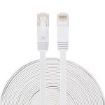 20 m CAT6 Ultradünnes flaches Ethernet-Netzwerk-LAN-Kabel, Patchkabel RJ45, Length: 20m