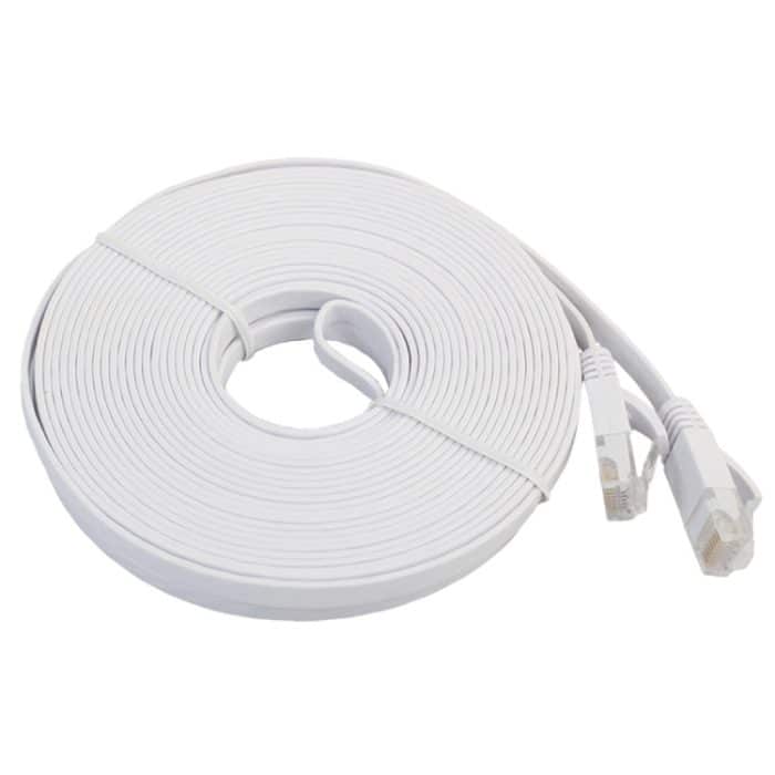 20 m CAT6 Ultradünnes flaches Ethernet-Netzwerk-LAN-Kabel, Patchkabel RJ45, Length: 20m – Bild 2