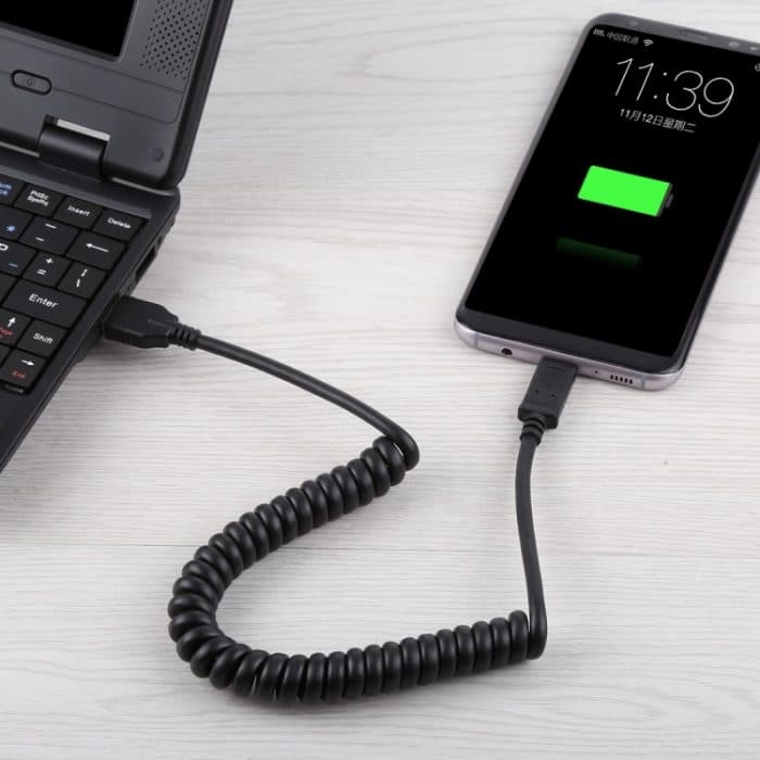 1,5 m Hochgeschwindigkeits-USB 3.0-Stecker auf USB-C / Typ C-Stecker Einziehbares Federverlängerungskabel – Bild 5