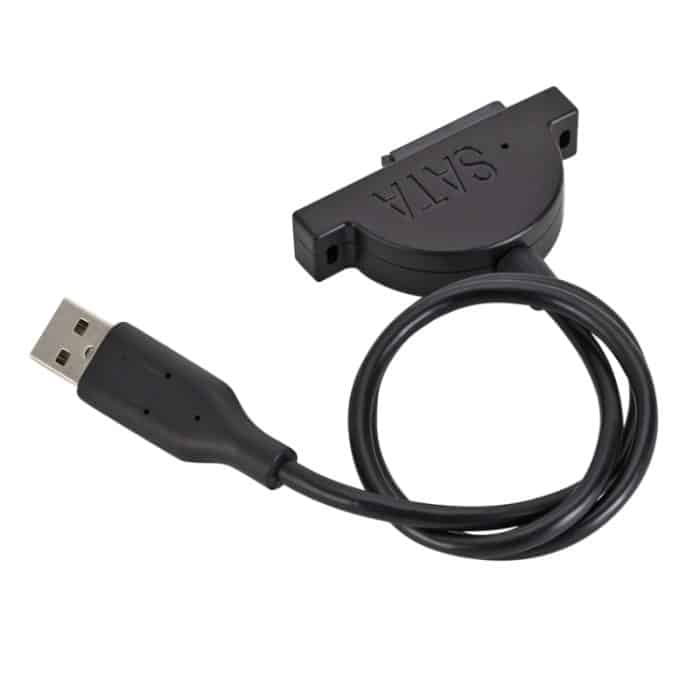 Slim SATA 13 PIN-Buchse auf USB 2.0 Adapter-Wandlerkabel für Laptop ungerade CD-DVD-optisches Laufwerk, Kabellänge: ca. 45 cm – Bild 3