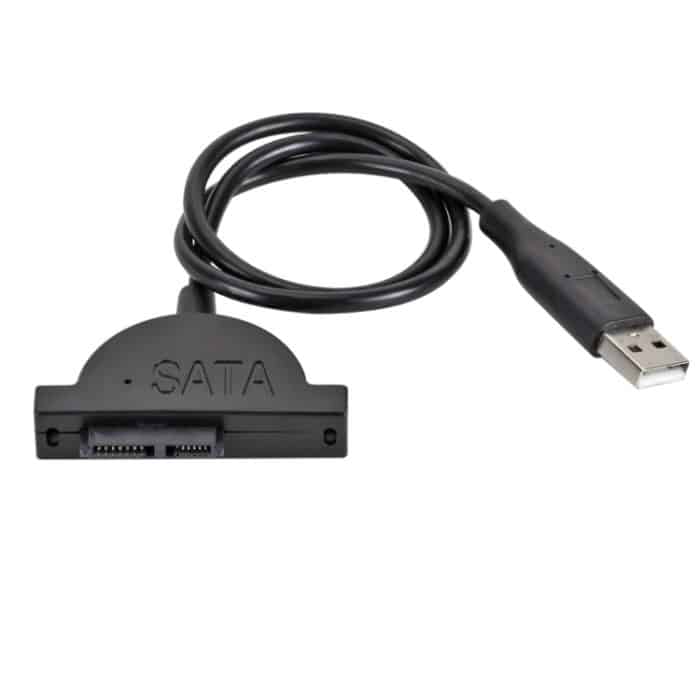 Slim SATA 13 PIN-Buchse auf USB 2.0 Adapter-Wandlerkabel für Laptop ungerade CD-DVD-optisches Laufwerk, Kabellänge: ca. 45 cm – Bild 4