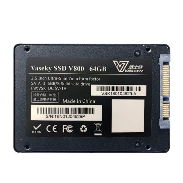 Vaseky V800 64 GB 2,5 Zoll SATA3 6 GB / s Ultra-Slim 7 mm Solid State Drive SSD-Festplattenlaufwerk für Desktop, Notebook – Bild 3