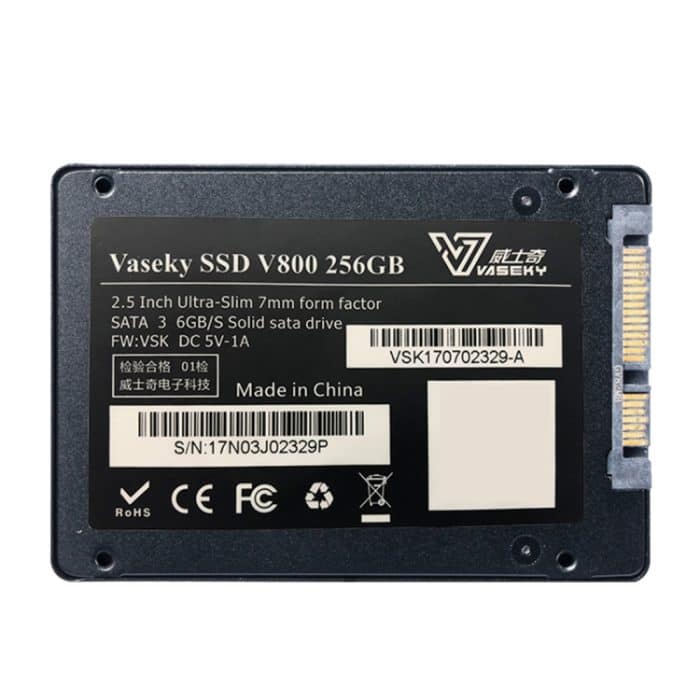 Vaseky V800 256 GB 2,5 Zoll SATA3 6 GB / s Ultra-Slim 7 mm Solid State Drive SSD-Festplatte für Desktop, Notebook – Bild 3