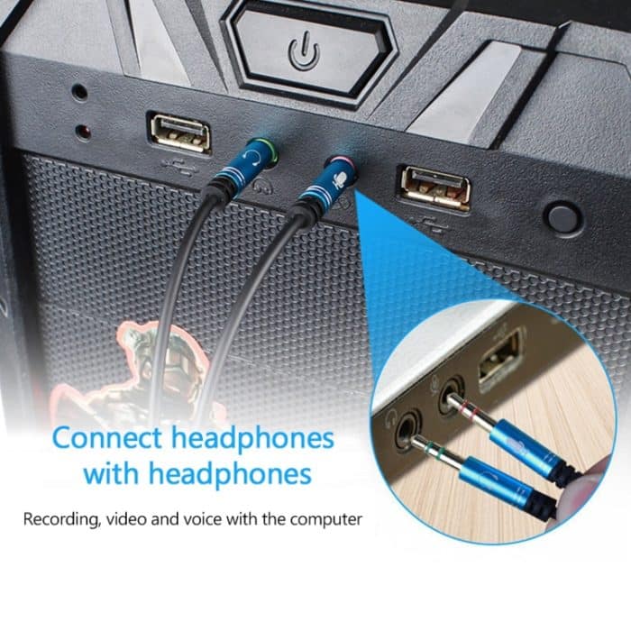 3,5-mm-Buchse auf 2 x 3,5-mm-Stecker-Adapterkabel, 3.5mm Female to 2 x 3.5mm Male – Bild 3