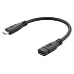 USB 3.1 Typ-C / USB-C-Stecker auf Typ-C / USB-C-Buchse-GEN2-Adapterkabel, Länge: 20cm