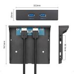2 Ports USB 3.0 Frontplatte Datennabe – Bild 4