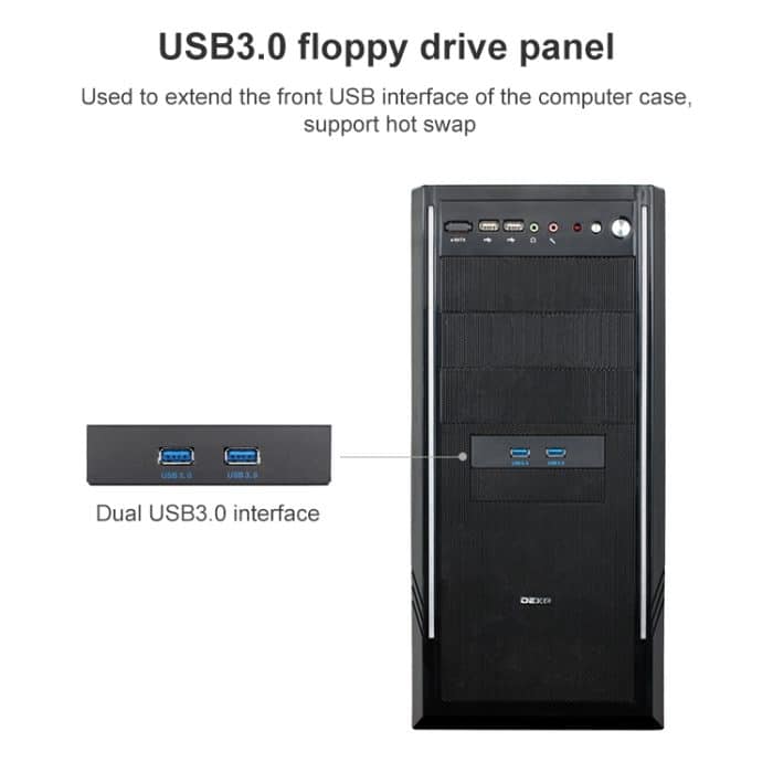 2 Ports USB 3.0 Frontplatte Datennabe – Bild 7