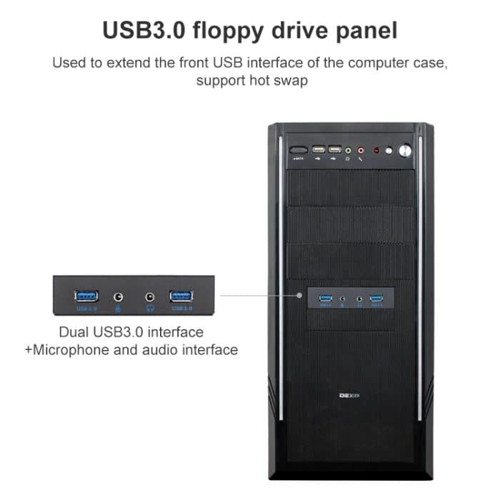 2 Ports + HD-Audio USB 3.0 Frontplatte Datennabe – Bild 7