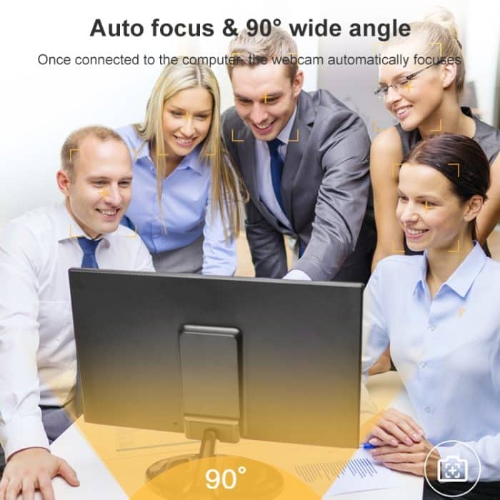 Landshine 90 Grad Weitwinkel 2k USB Autofokus Computer Live Beauty HD-Kamera mit Ringlicht – Bild 3