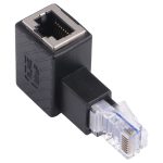 RJ45 männlich an weiblicher Konverter 90 Grad Erweiterungsadapter für CAT5 CAT6 CAT6 LAN Ethernet-Netzwerkkabel